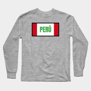 Peruvian Flag Colors Long Sleeve T-Shirt